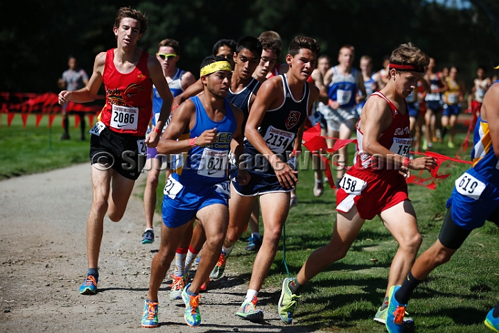 2014StanfordD2Boys-008.JPG - D2 boys race at the Stanford Invitational, September 27, Stanford Golf Course, Stanford, California.